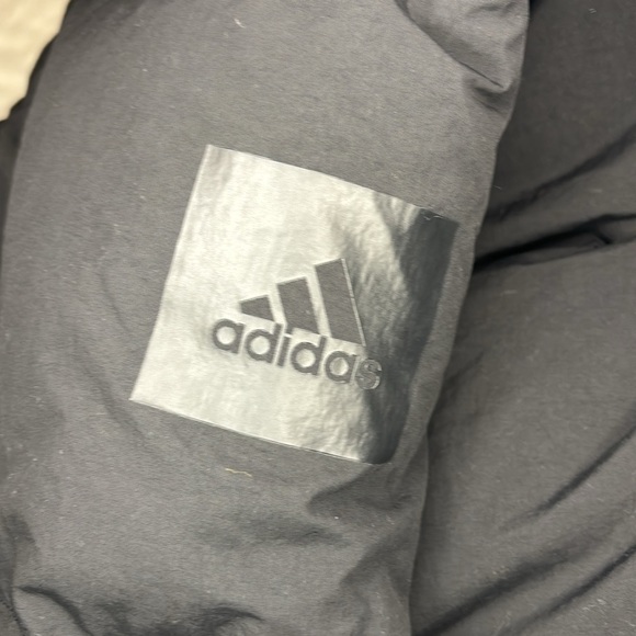 Adidas big baffle black down puffer parka coat size small - Picture 8 of 8